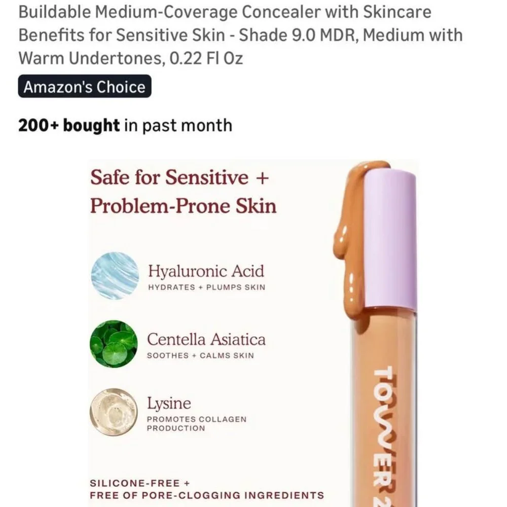 Tower 28 Beauty Swipe Serum Concealer Medium Coverage Shade 9.0MDR, Medium NEW